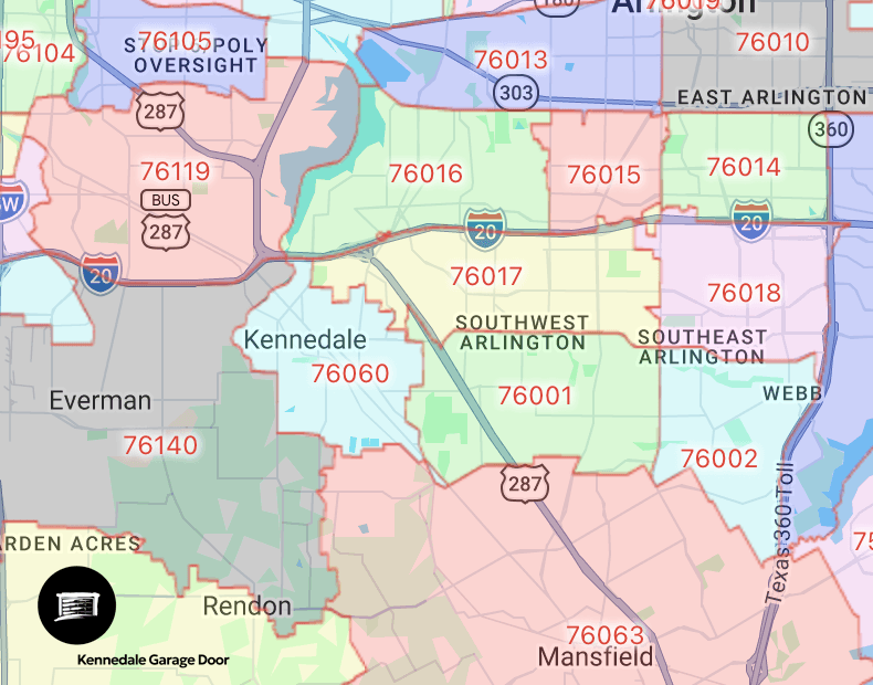 kennedale-Texas-map
